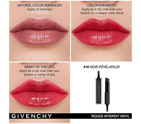 givenchy black magic lipstick before and after|givenchy rouge interdit temptation black.